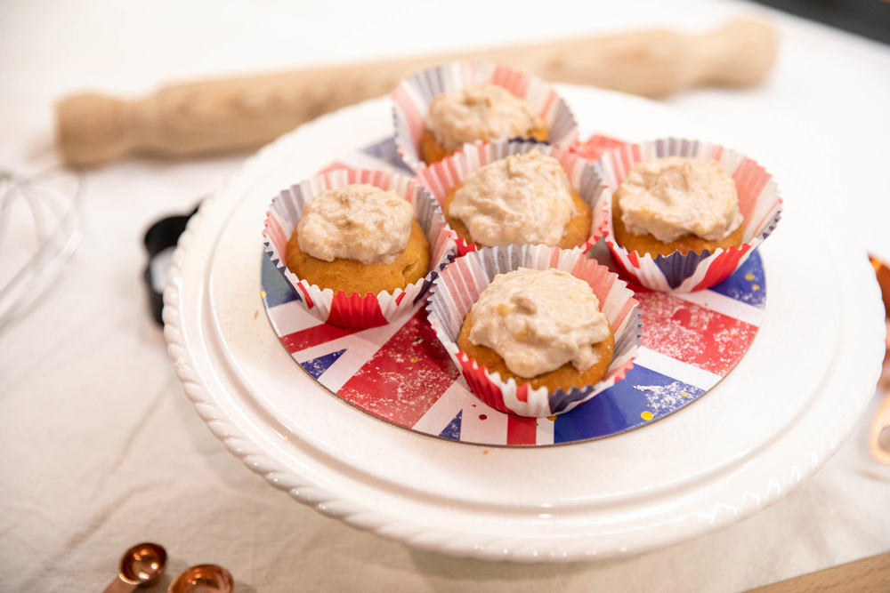 Peanut Butter Pupcakes on cake stand