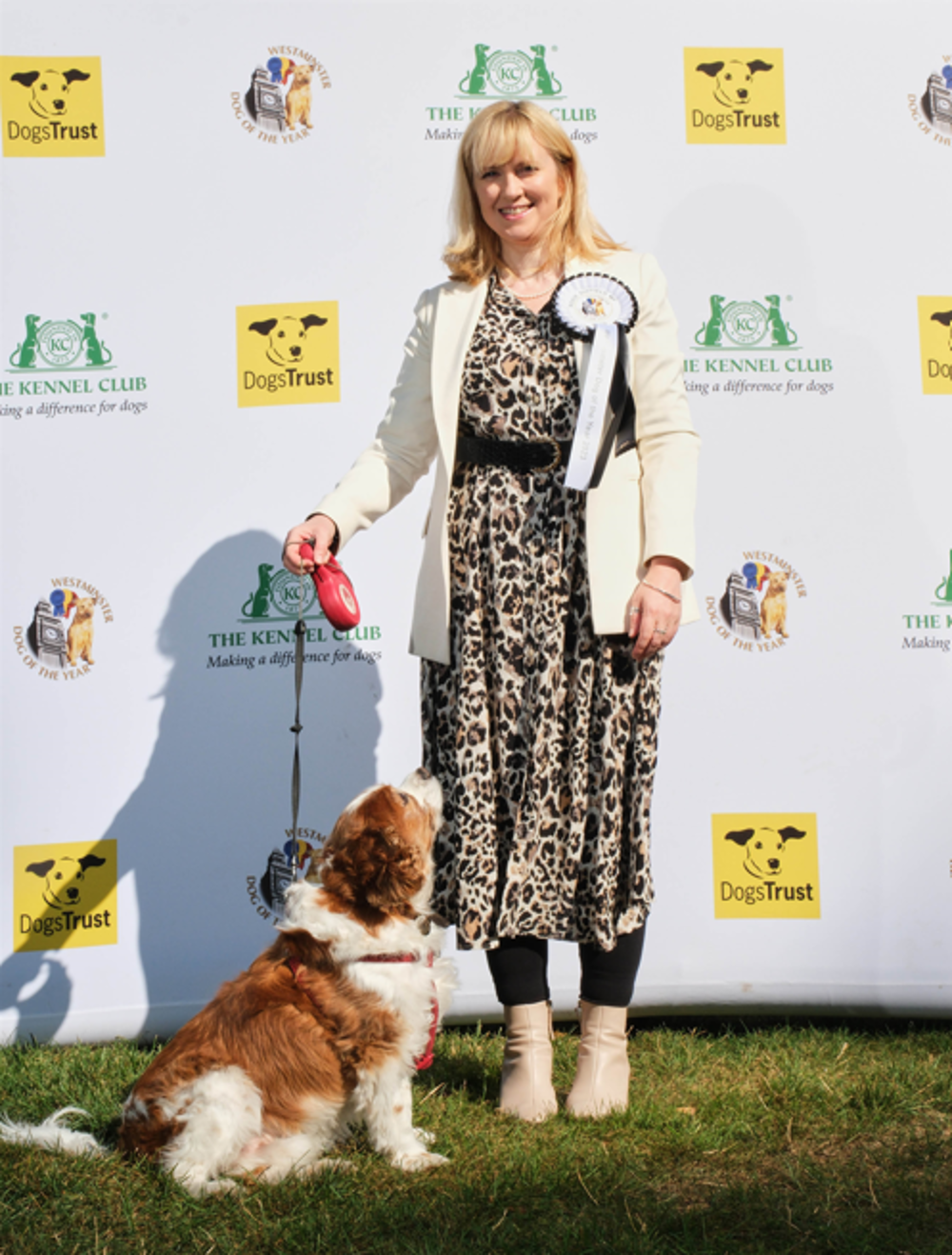 Rosie Duffield MP and Paco. Credit Michael Leckie and PA